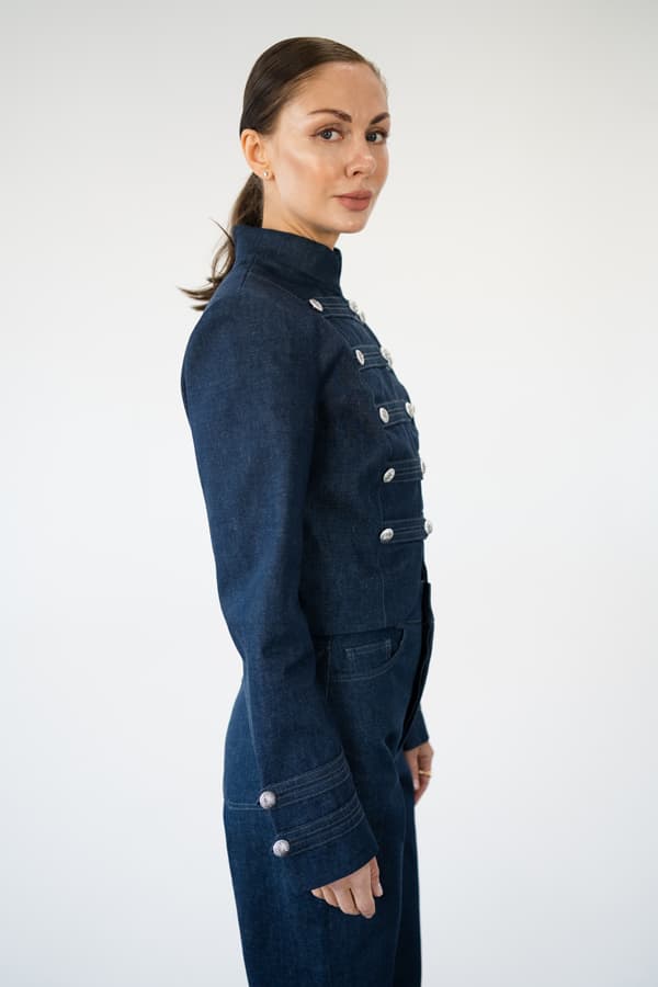 Napoleon Jacket из итальянского денима - Синий