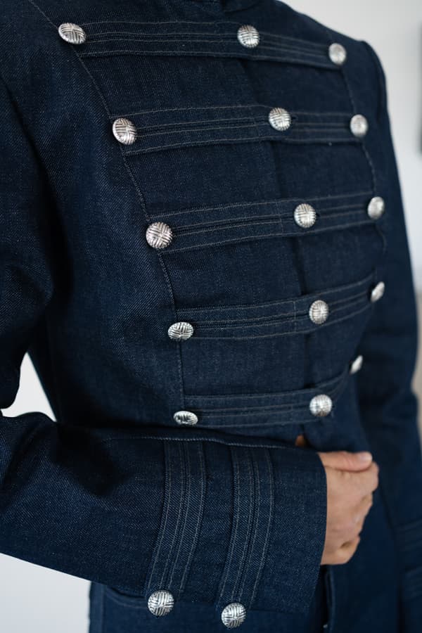 Napoleon Jacket из итальянского денима - Синий