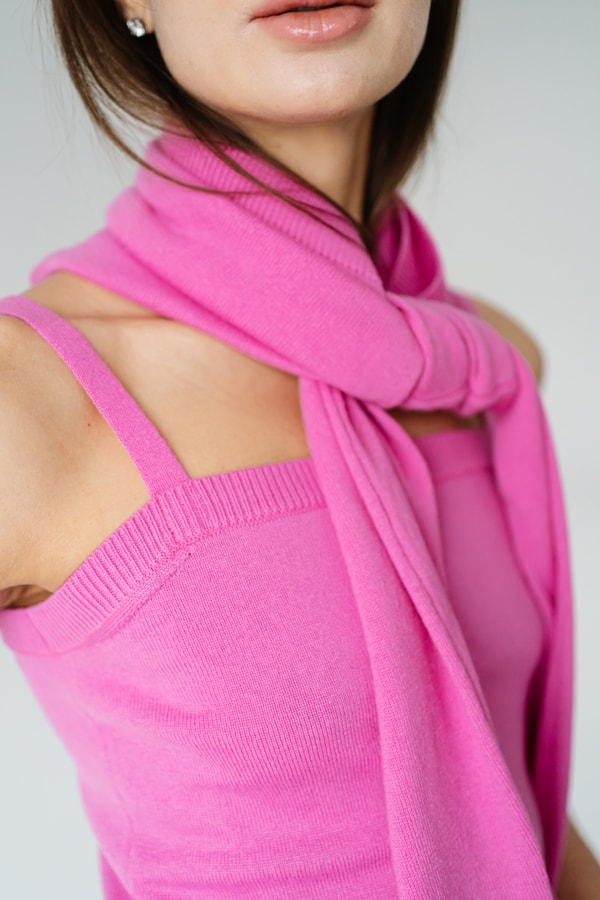 Cashmere двойка: топ + укороченный джемпер  - Розовый
