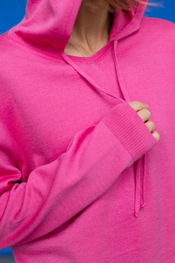 Худи из гладкого мериноса - Розовый