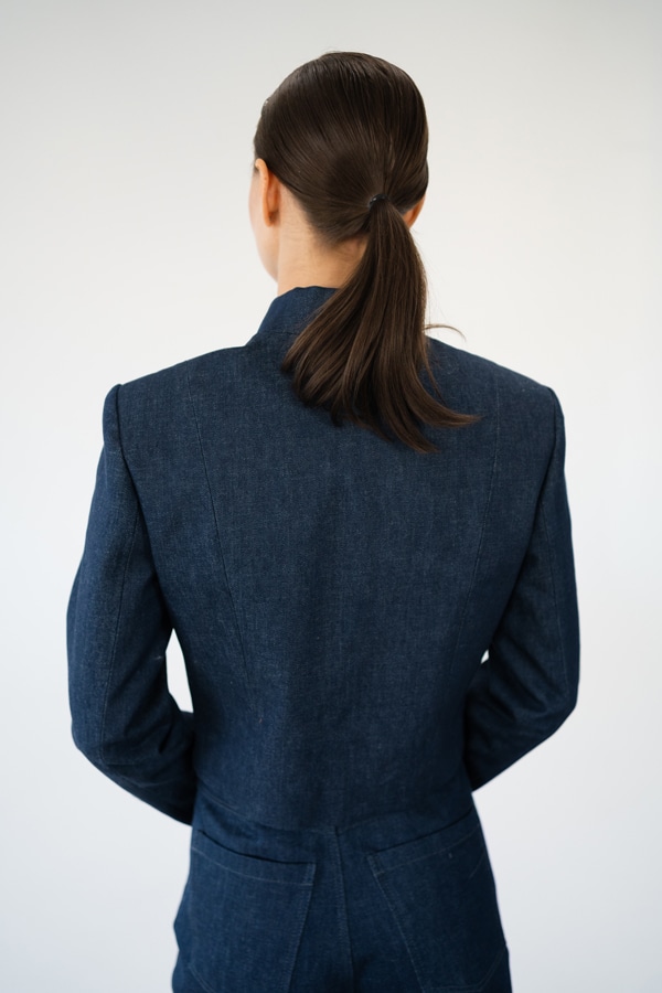 Napoleon Jacket из итальянского денима - Синий