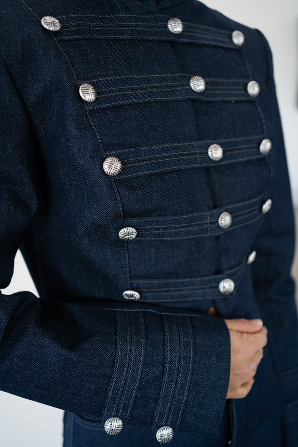 Napoleon Jacket из итальянского денима - Синий